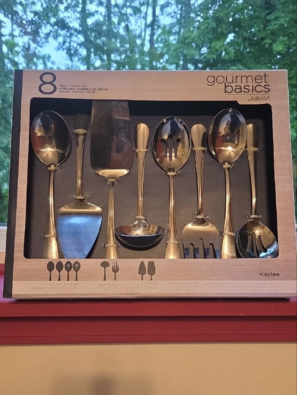 Mikasa Kaylee 8-Piece Stainless Steel Serving Set - Silver